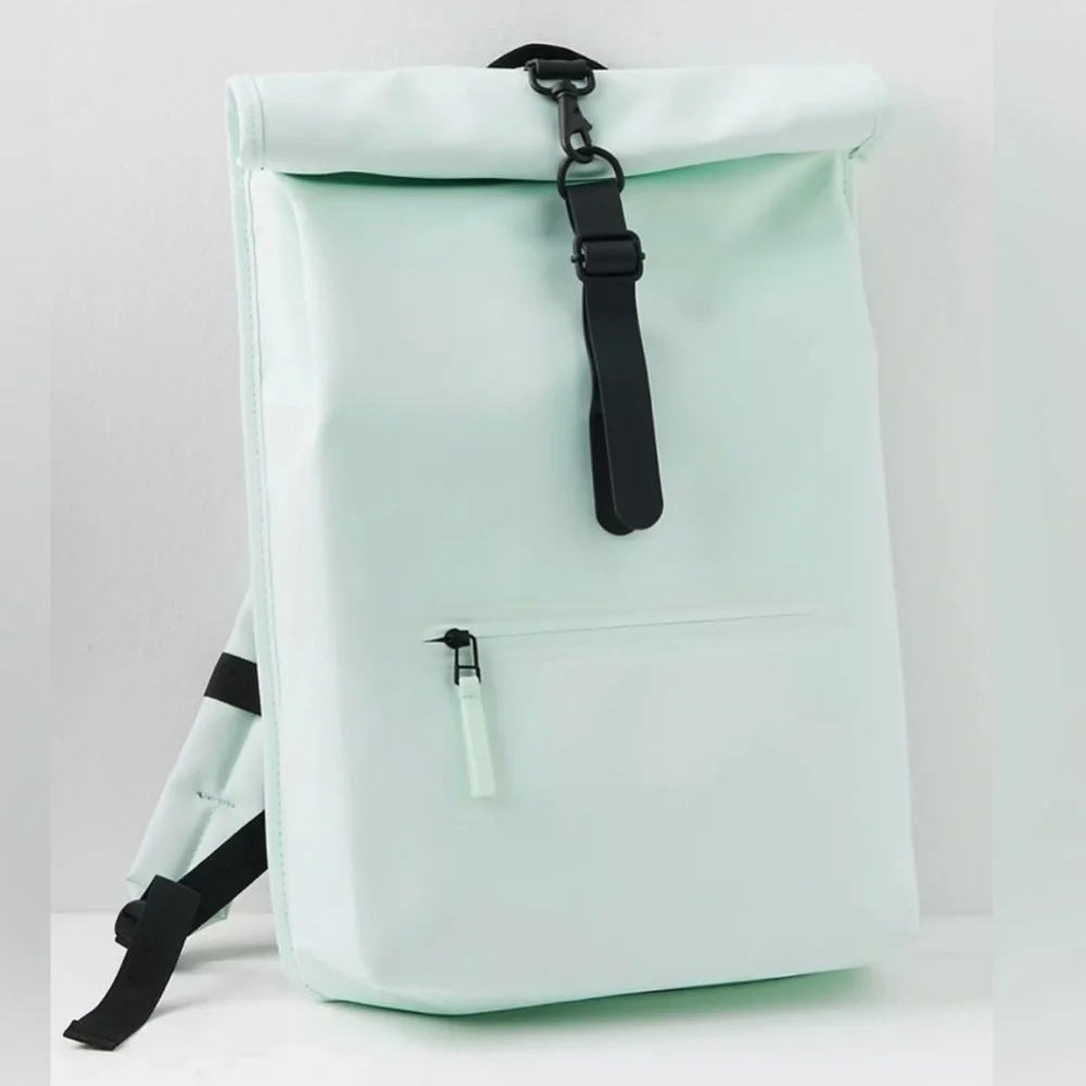 NWT Rains Rolltop Rucksack Mineral Color Backpack - Picture 1 of 5